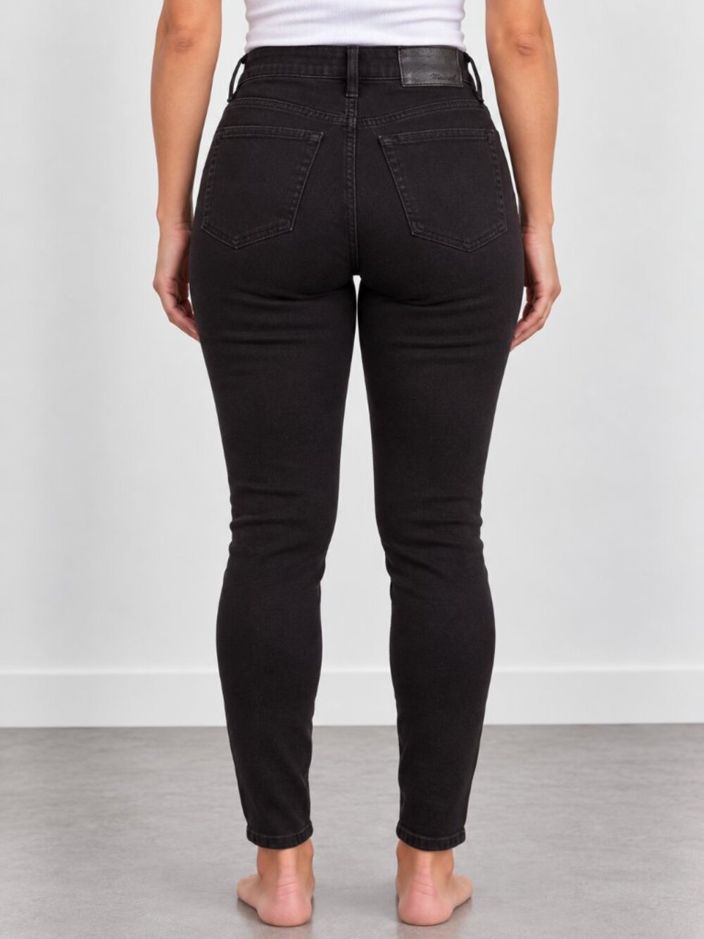 madewell curvy roadtripper black skinny jeans 27 high rise capsule wardrobe chic